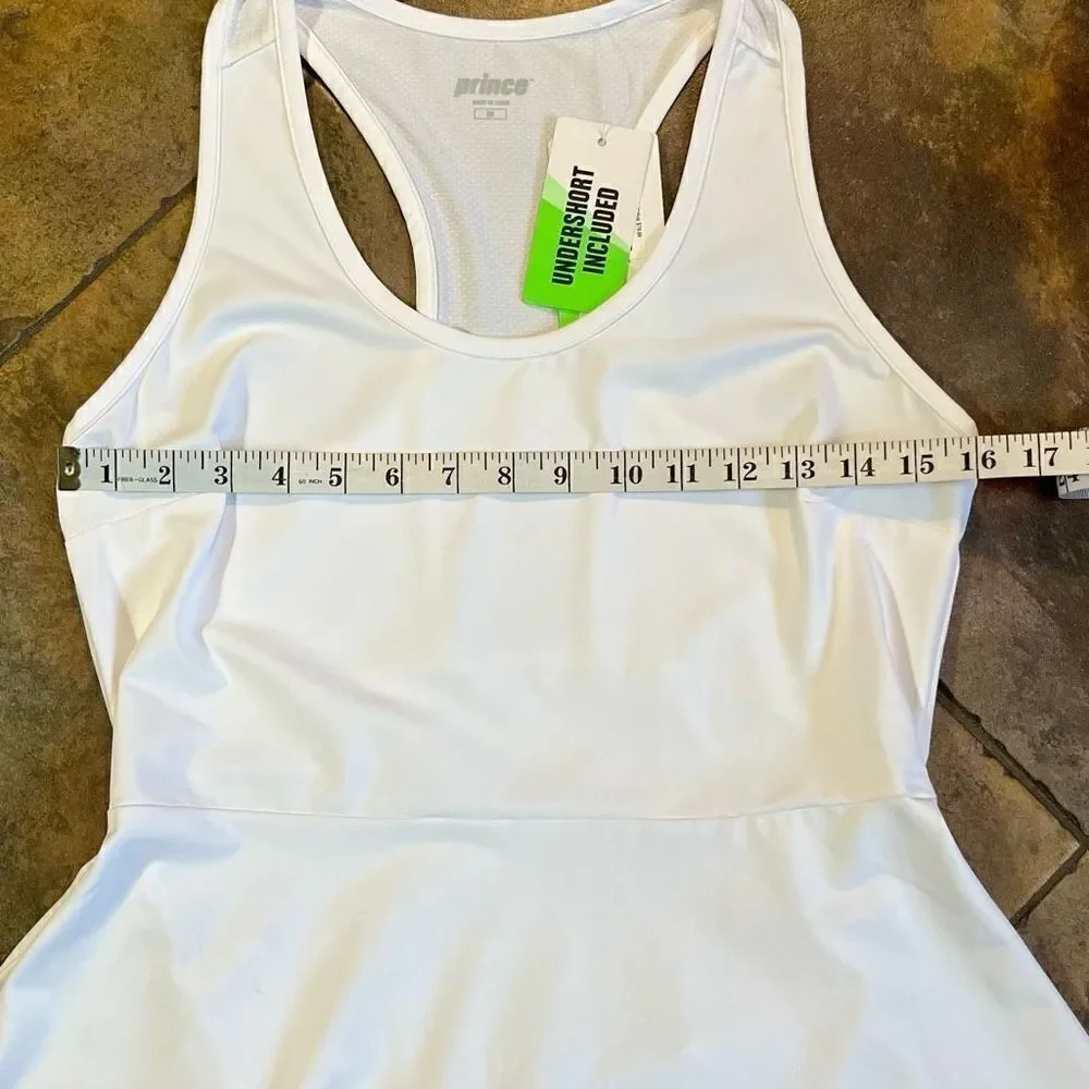 NWT Prince Women’s White Tennis Dress Undershorts Include Medium